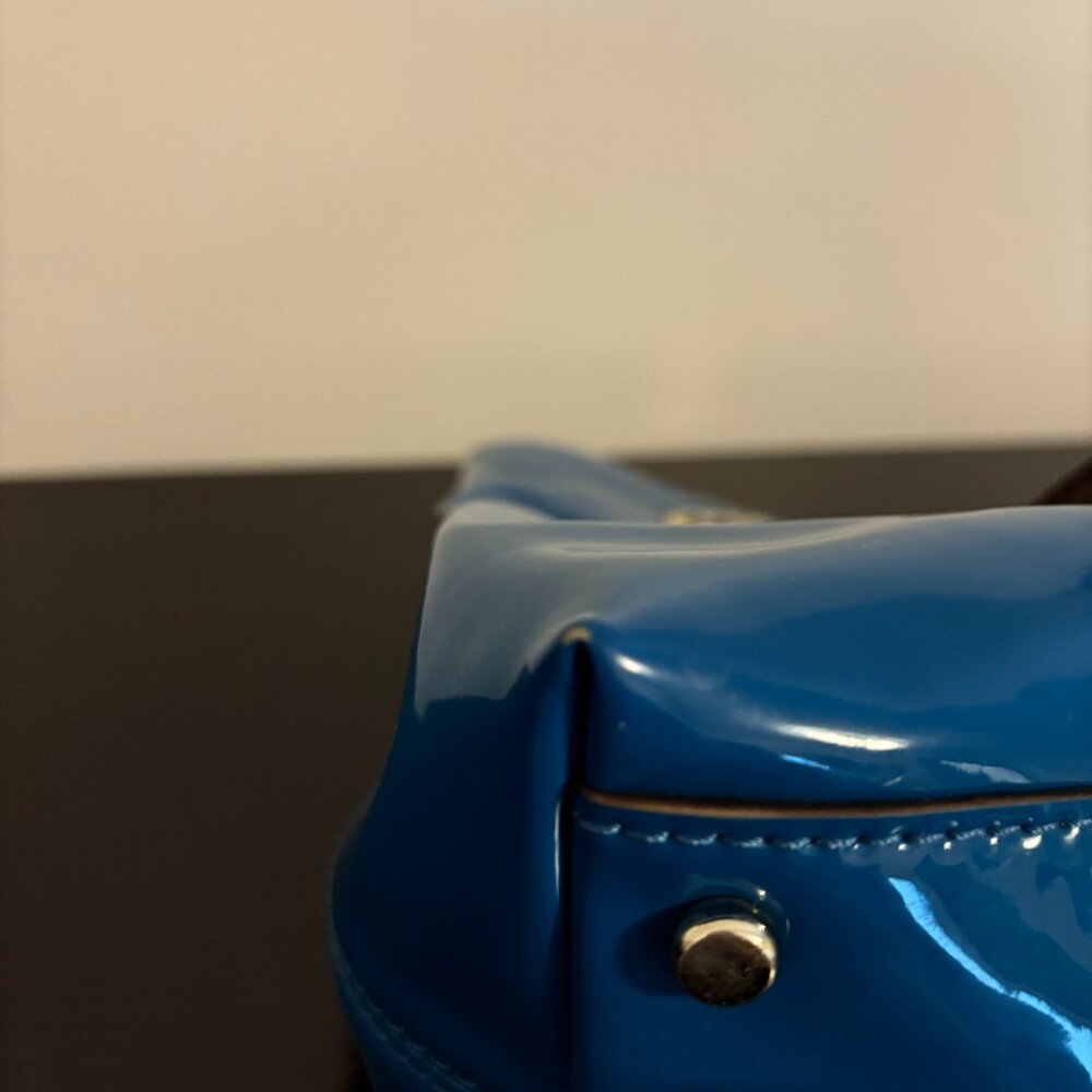 Kate Spade Kingsbury Park Blue Patent Leather Tote - Picture 8 of 12